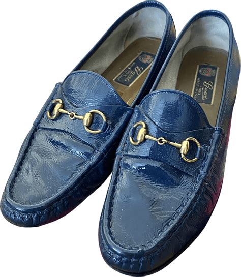 navy gucci loafers|gucci horse bit loafers.